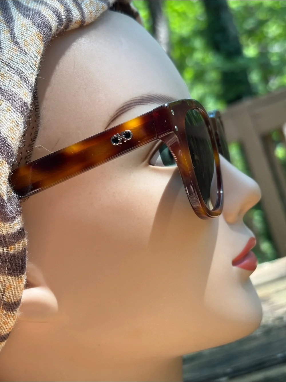 Salvatore Ferragamo Tortoiseshell Sunglasses with Brown Lenses